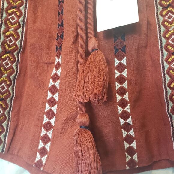 PEPE JEANS Ethnic Design Linen-Blend Shorts NWT - Picture 5 of 16